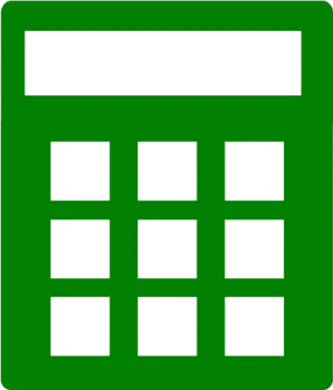 Green Calculator Design PNG image