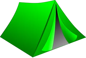 Green Camping Tent Illustration PNG image