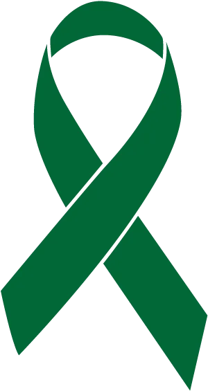 Green Cancer Awareness Ribbon PNG image