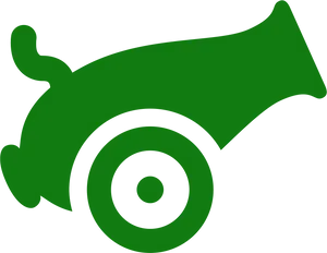 Green Cannon Icon PNG image