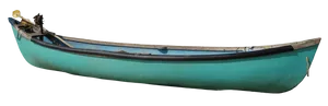 Green_ Canoe_with_ Paddles PNG image