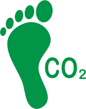 Green Carbon Footprint Icon PNG