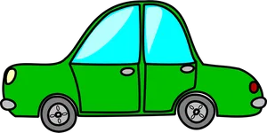Green Cartoon Car Illustration PNG image