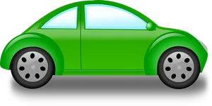 Green Cartoon Car Side View PNG image