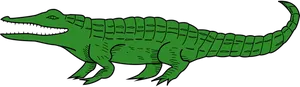 Green Cartoon Crocodile PNG image