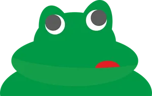 Green Cartoon Frog Graphic PNG image