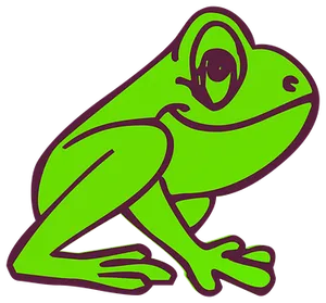 Green Cartoon Frog Graphic