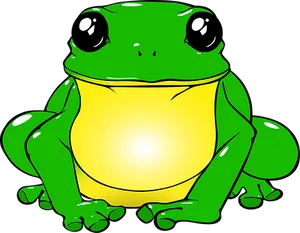Green Cartoon Frog Illustration PNG image