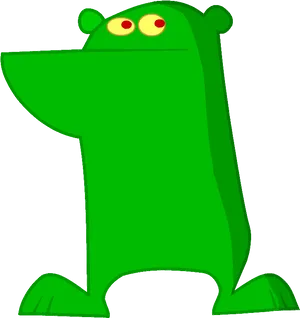 Green Cartoon Frog Illustration PNG image