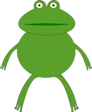 Green Cartoon Frog Illustration