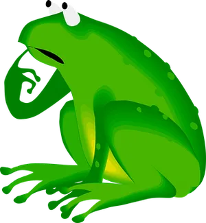 Green Cartoon Frog Illustration
