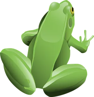 Green Cartoon Frog Illustration