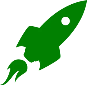 Green Cartoon Rocket Graphic PNG image