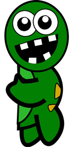 Green Cartoon Turtle Character PNG image