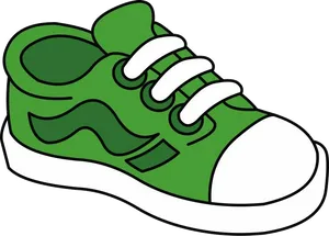 Green Casual Sneaker Graphic PNG image