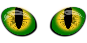 Green Cat Eyes Illustration