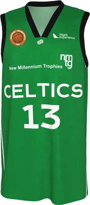 Green Celtics Basketball Jersey Number13 PNG image