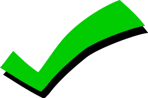 Green Check Mark Black Background PNG image