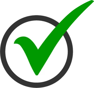 Green Check Mark Black Background