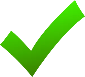 Green Check Markon Black Background