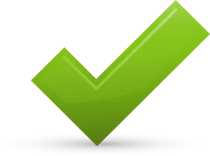 Green Check Markon Black Background PNG image