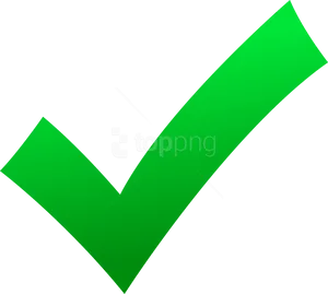 Green Checkmarkon Black Background PNG image