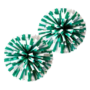 Green Cheer Pom Poms Png 06282024 PNG image