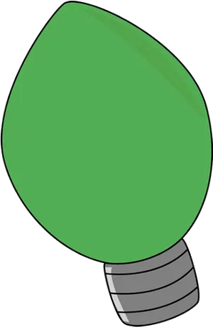 Green Christmas Light Bulb Illustration