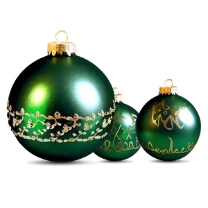 Green Christmas Ornaments PNG Rtv69