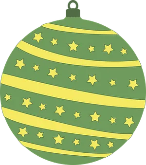 Green Christmas Ornamentwith Stars