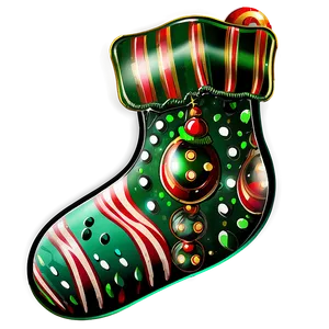 Green Christmas Stocking Png Emi PNG image