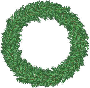 Green Christmas Wreath Graphic PNG image