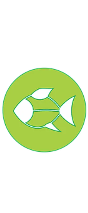 Green Circle Fish Icon PNG image