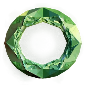 Green Circle In Low Poly PNG 05252024 PNG