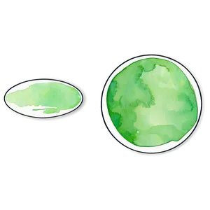 Green Circle In Watercolor Png Ihi17 PNG image