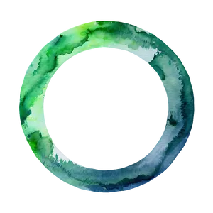 Green Circle In Watercolor Png Tha PNG image