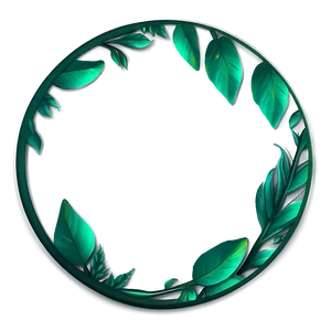 Green Circle With Leaves PNG Pxk PNG