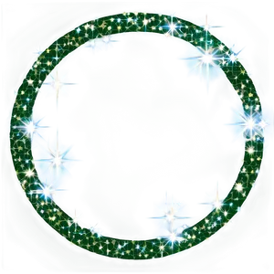 Green Circle With Sparkles PNG 05252024 PNG