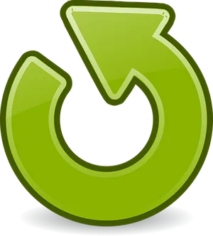 Green Circular Arrow Icon PNG image
