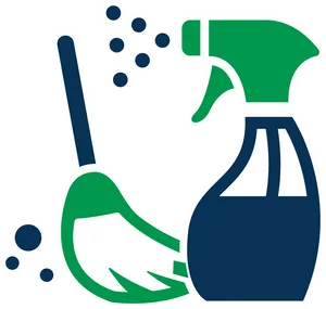 Green Cleaning Supplies Icon PNG image