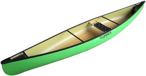 Green Clipper Canoe Isolated PNG image