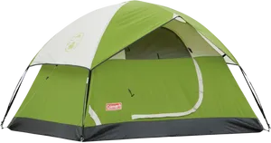 Green Coleman Camping Tent PNG image