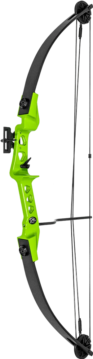 Green Compound Bow Archery Equipment PNG image