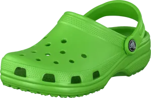 Green Croc Sandal Side View