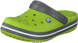 Green Crocs Clog Side View