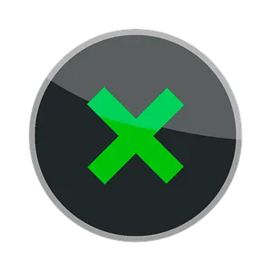 Green Cross Iconon Black Background PNG image