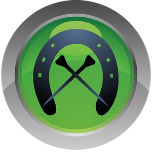 Green Crossed Paddles Icon