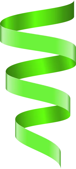 Green Curly Ribbon Graphic PNG image