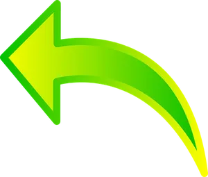 Green Curved Arrow