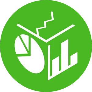 Green Data Analysis Icon PNG image